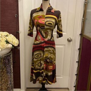 Silvia Tcherassi Multicolor Abstract Print Dress, US12